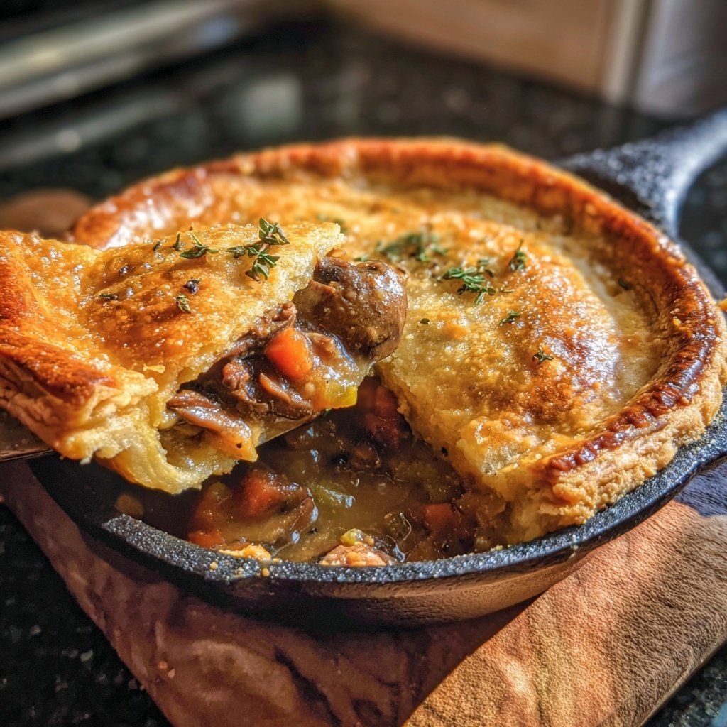 Comfort Food Beef and Mushroom Pot Pie