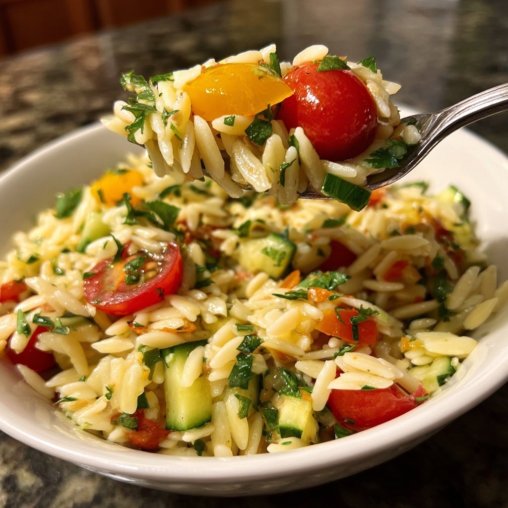 Mediterranean Orzo Salad With Herbs
