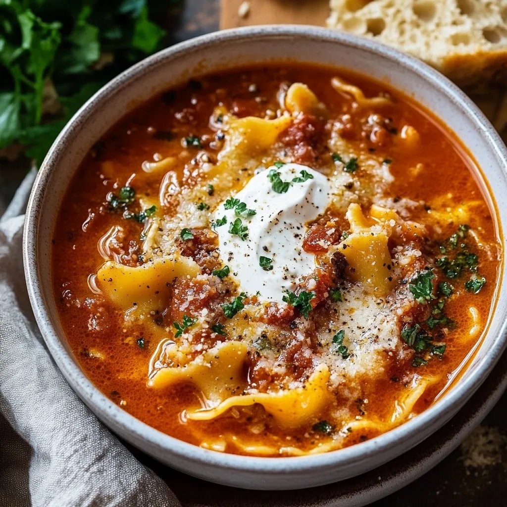 Cozy and Delicious Lasagna Soup
