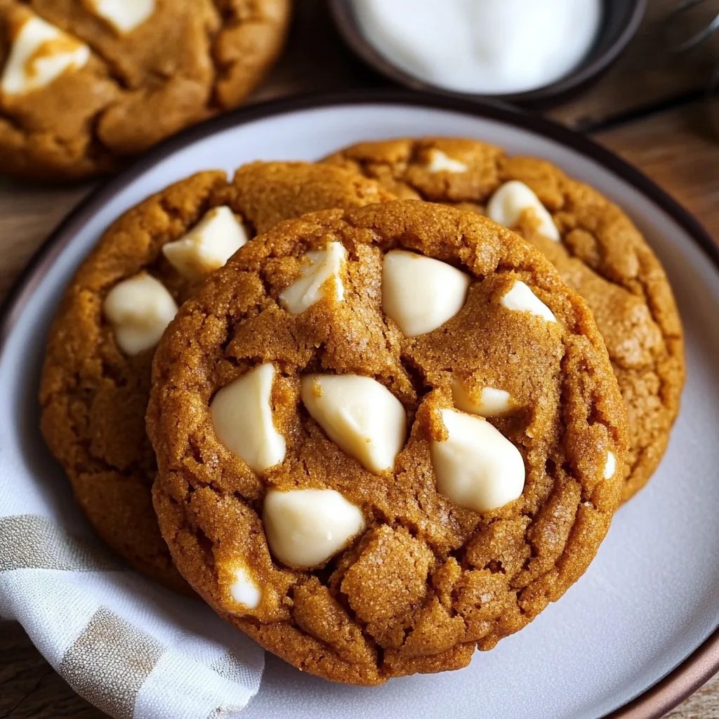 Pumpkin White Chocolate Chip Cookies