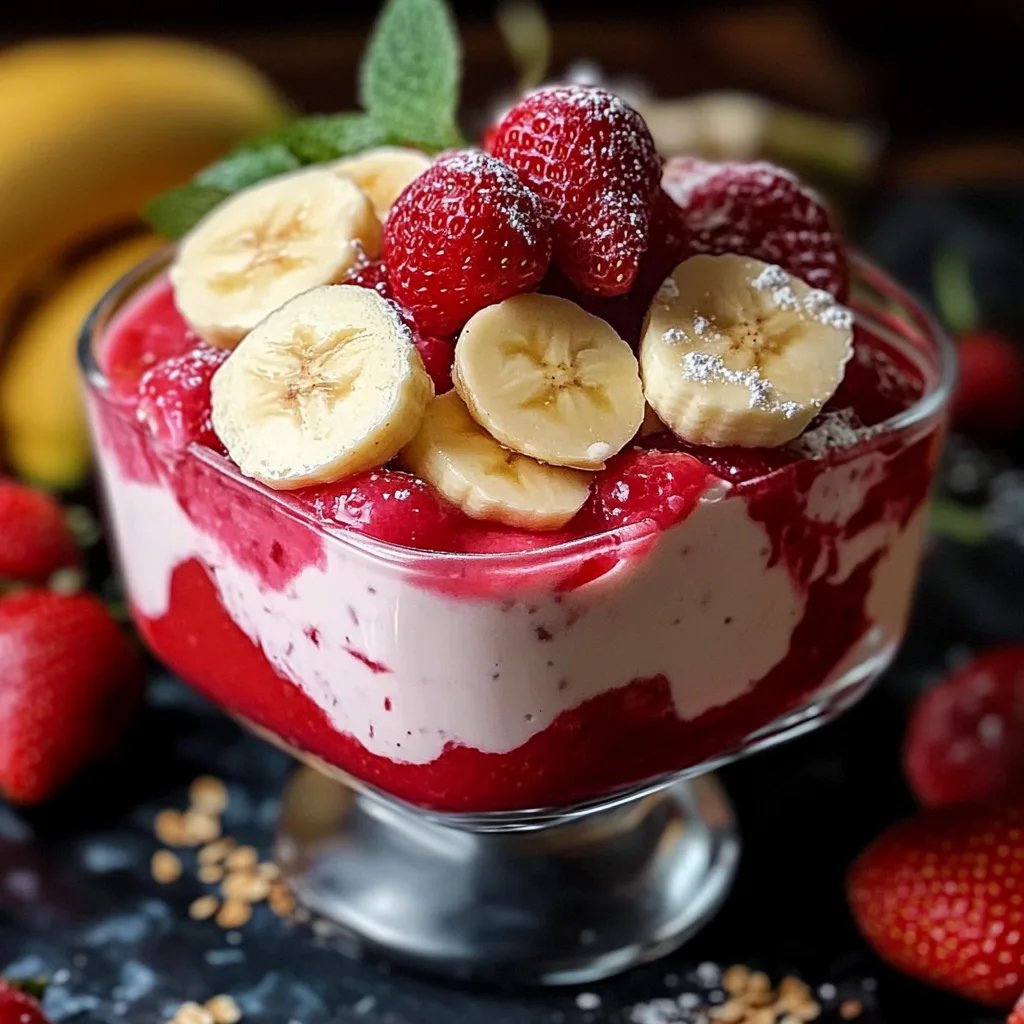 Strawberry Banana Pudding Dream – No-Bake Dessert Magic!