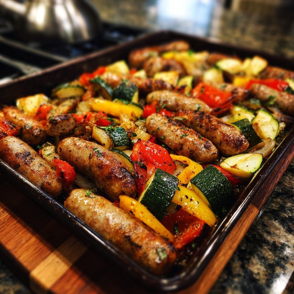 Sheet Pan Sausage And Vegetables