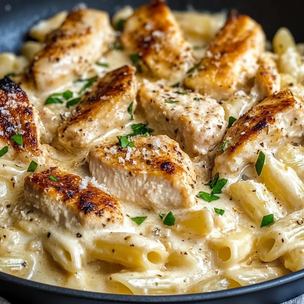 Creamy Chicken Garlic Parmesan Pasta