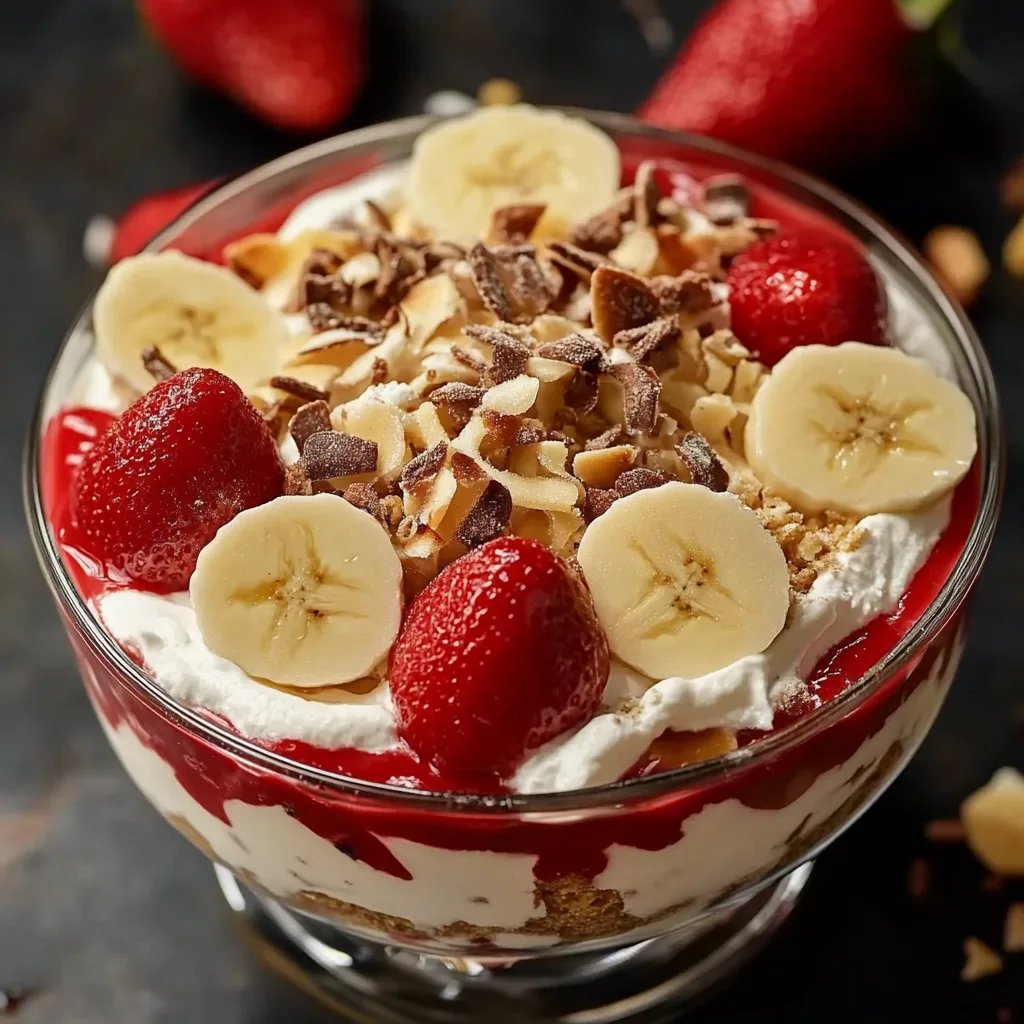 Strawberry Banana Pudding Dream – No-Bake Dessert Magic!