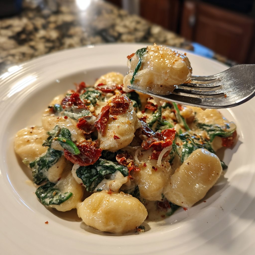Romantic Creamy Tuscan Gnocchi