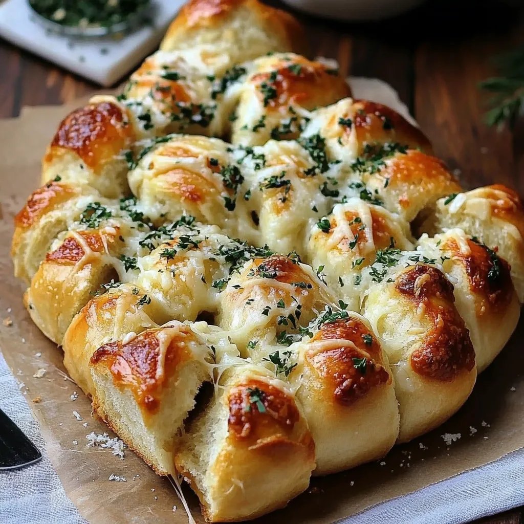 Cheesy Pull Apart Christmas Bread