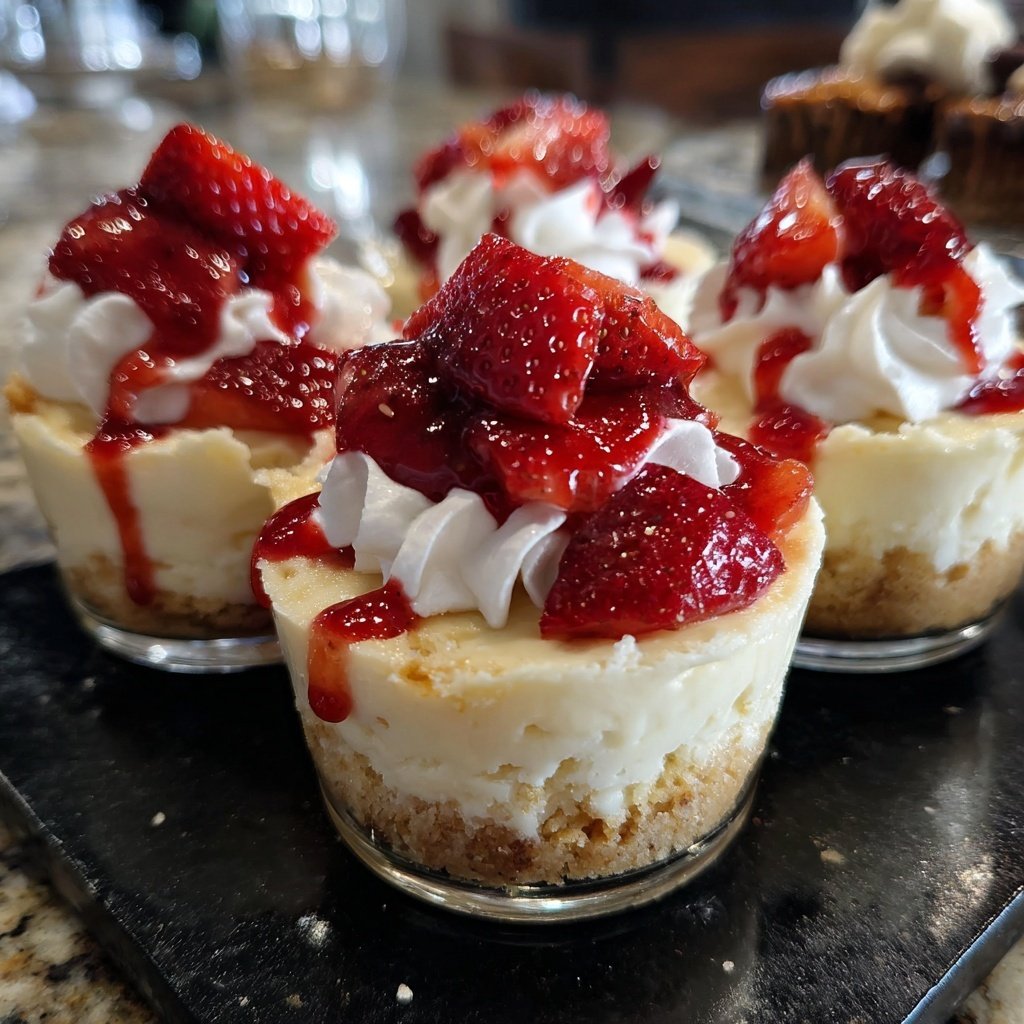 Strawberry Champagne Cheesecake Cups