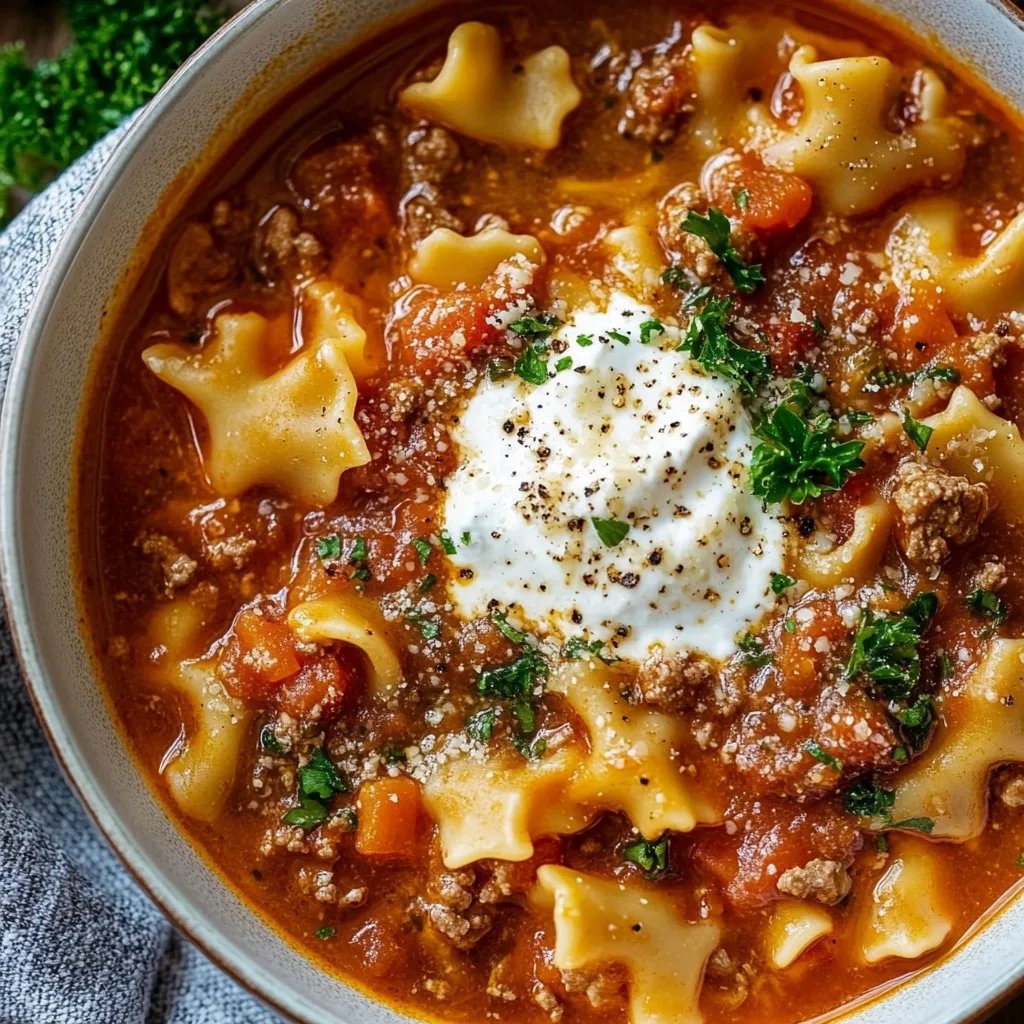 Cozy and Delicious Lasagna Soup