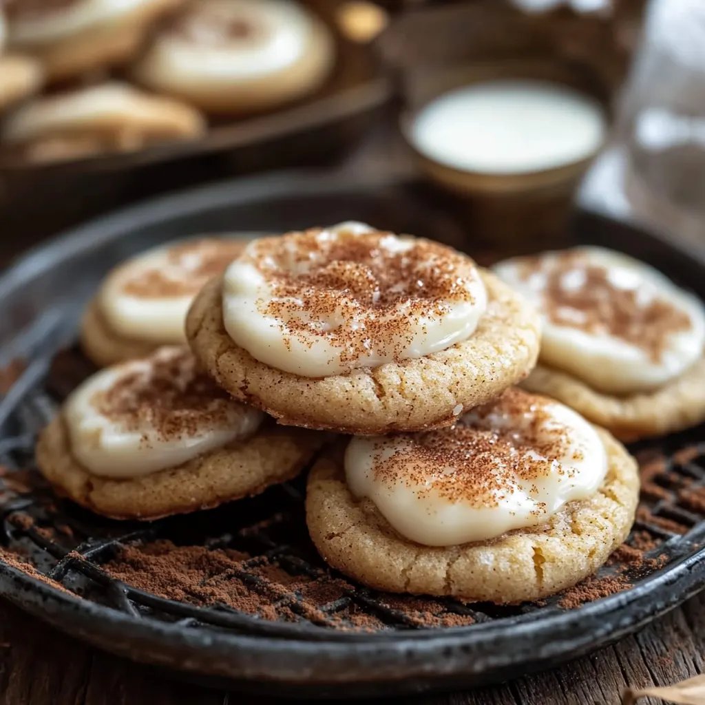 Eggnog Snickerdoodle Thumbprint Cookies