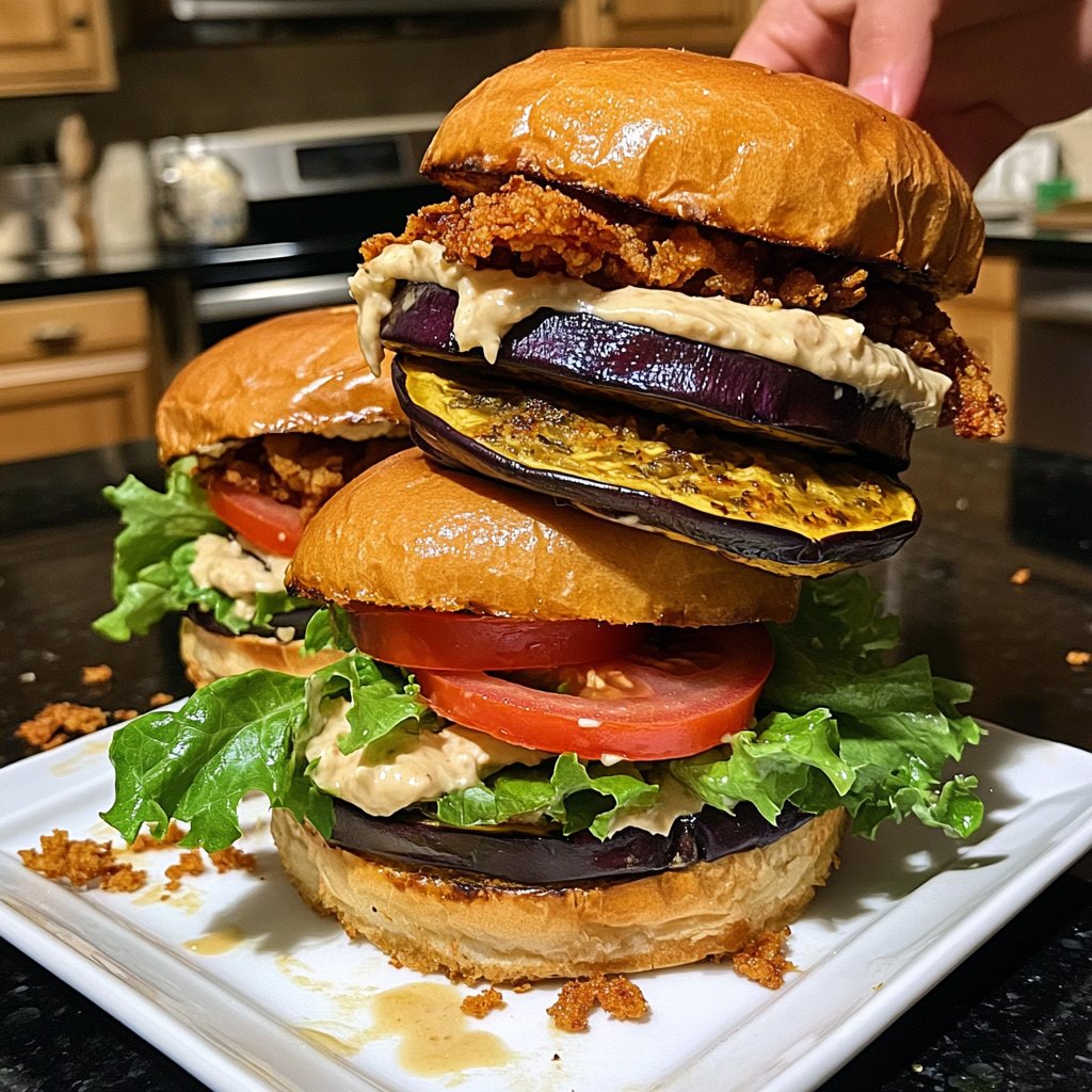 Sliders with Crispy Eggplant